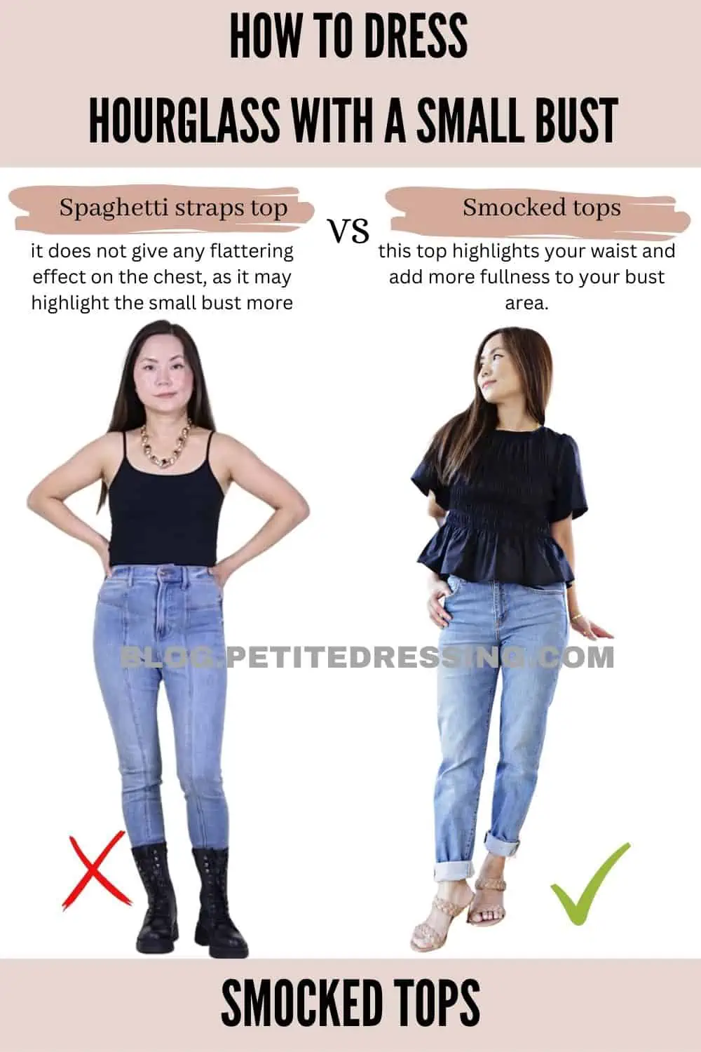 How to dress hourglass with small bust - Petite Dressing
