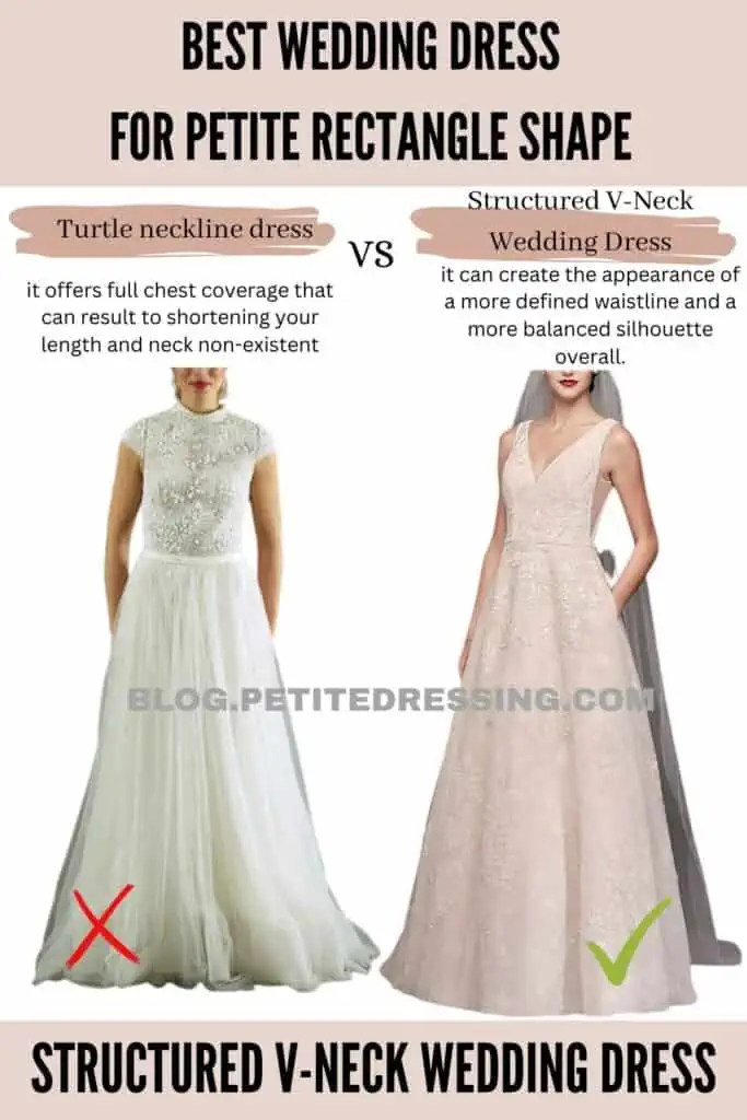 Structured V-Neck Wedding Dress