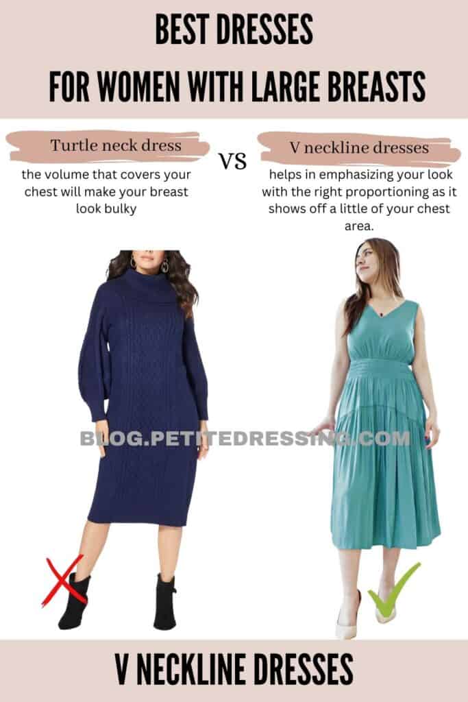 V neckline dresses-1