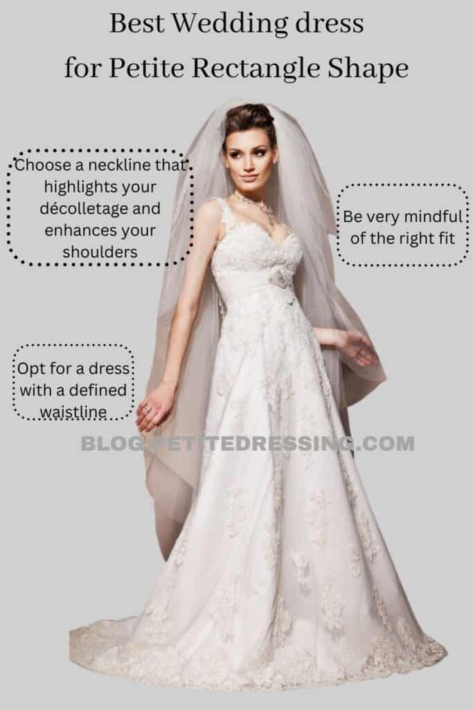 Wedding Dress Style Guide for Petite Rectangle Shape