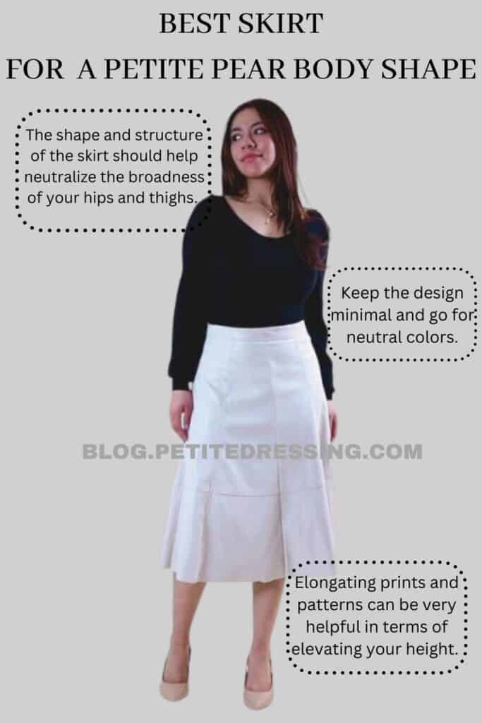 best skirt for a Petite Pear Body Shape