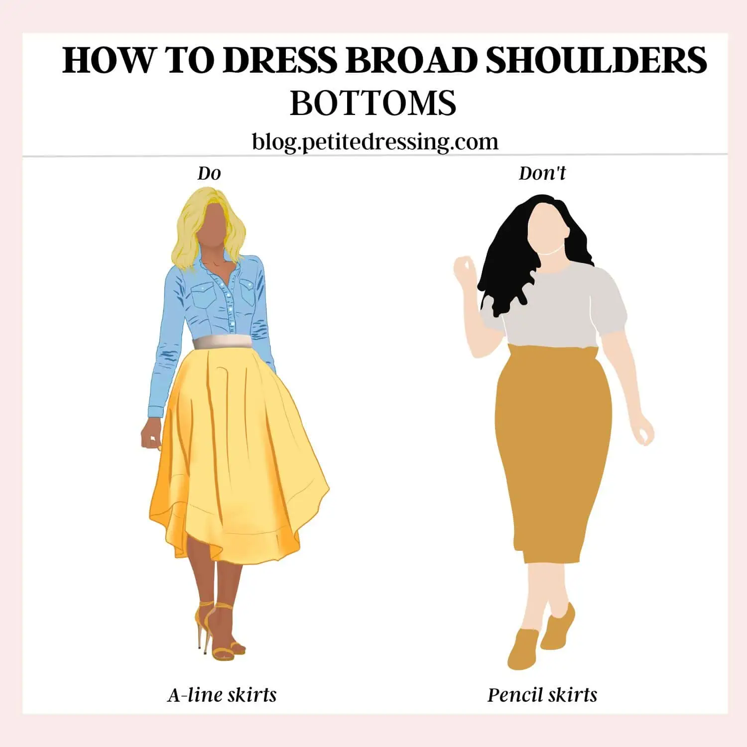 How to Style Broad Shoulders & Create BALANCED Outfits  Dresses for broad  shoulders, Inverted triangle outfits, Broad shoulders