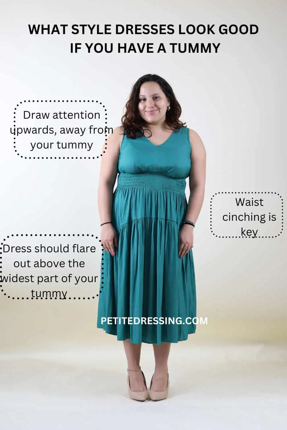 What Style Dress is Best for a Big Belly - Petite Dressing