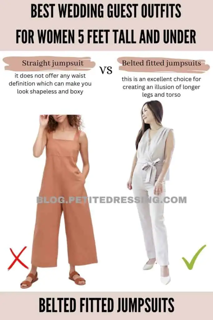 Belted fitted jumpsuits