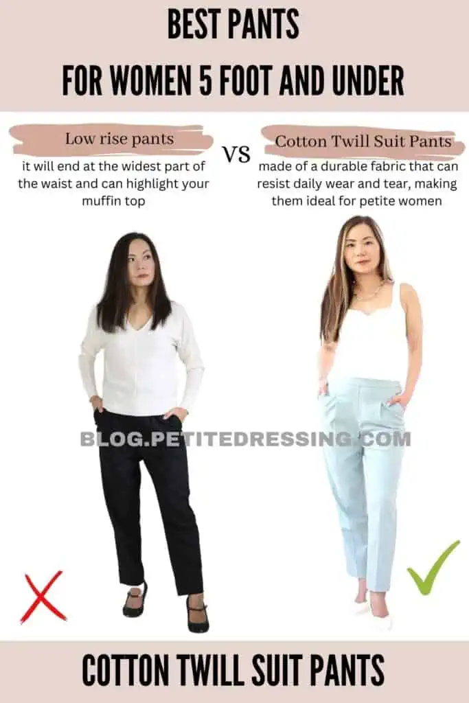 Cotton Twill Suit Pants