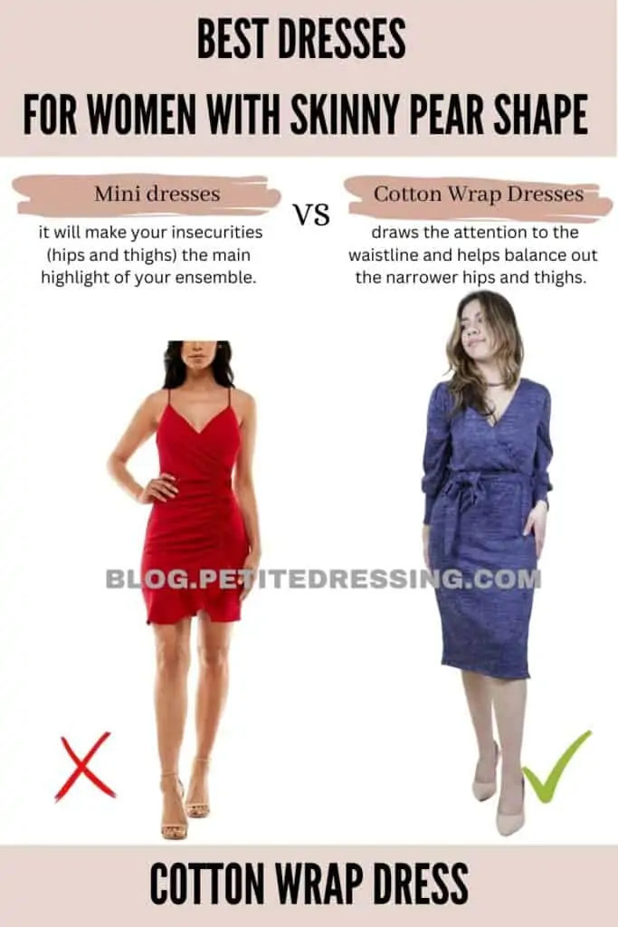 Dress Guide for Women with Skinny Pear Shape - Petite Dressing