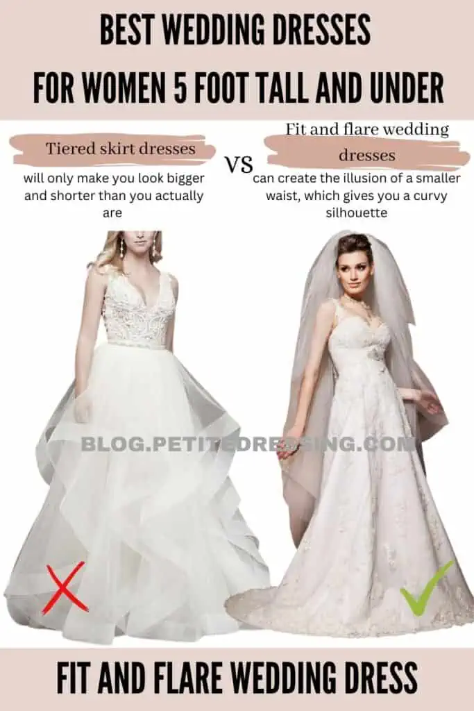 Wedding dresses for outlet under 5 feet tall