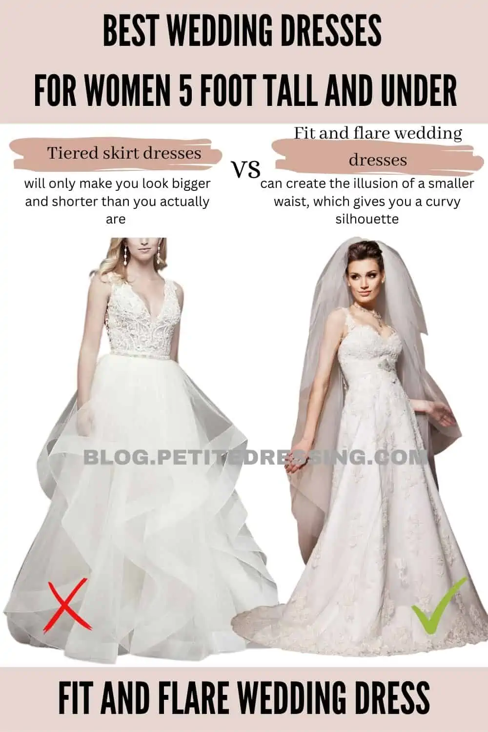 Wedding Dress Guide for Women 5 foot tall and under - Petite Dressing