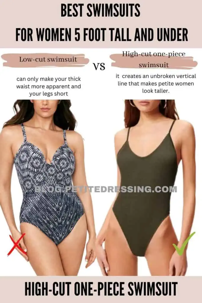 High-cut one-piece swimsuit