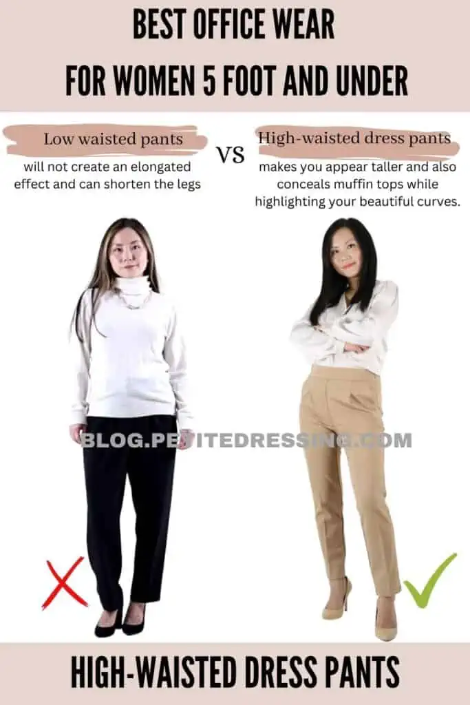 High-waisted dress pants