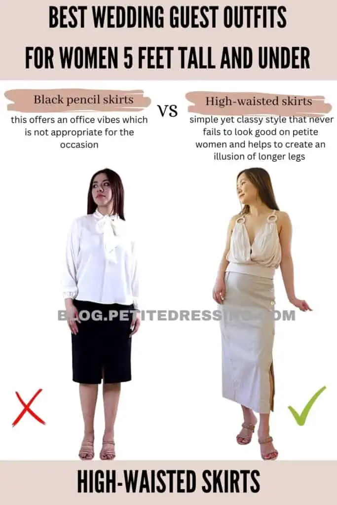 High-waisted skirts