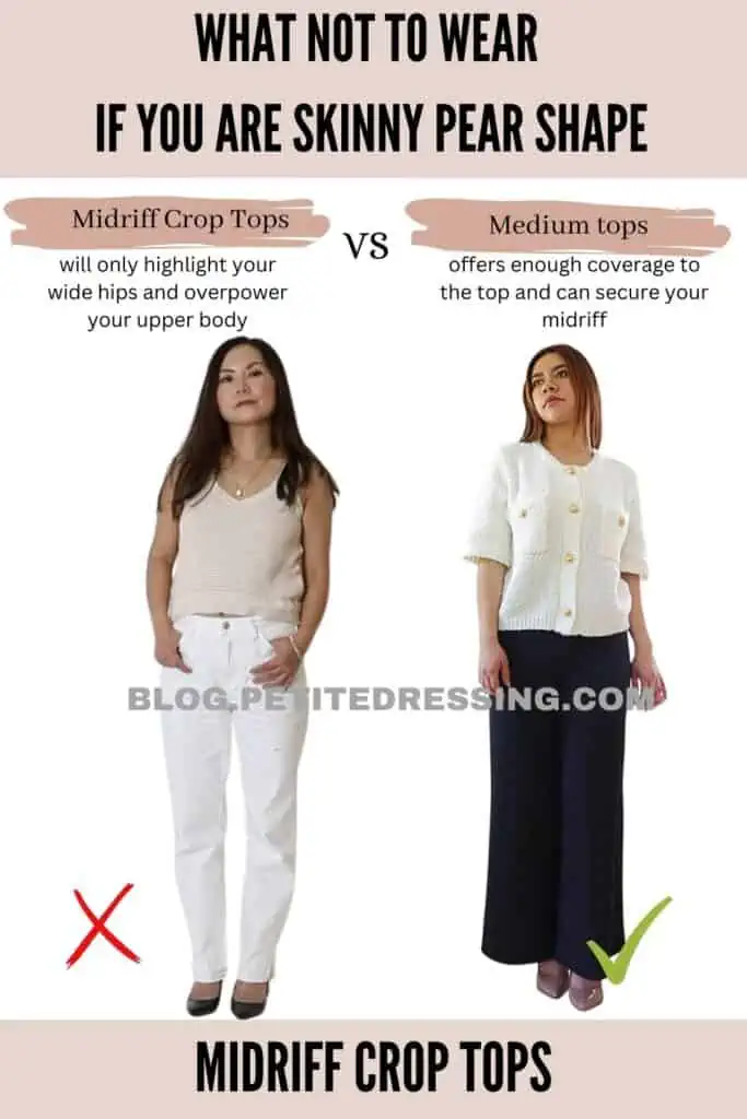 What Not to Wear for women with Skinny Pear Shape - Petite Dressing