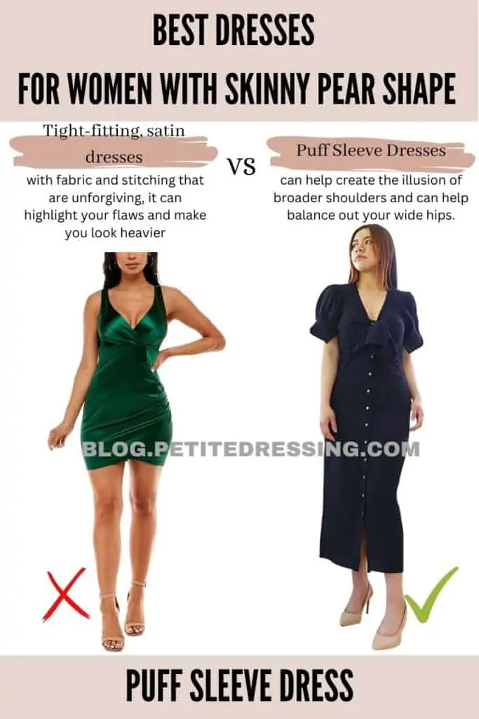 Dress Guide for Women with Skinny Pear Shape