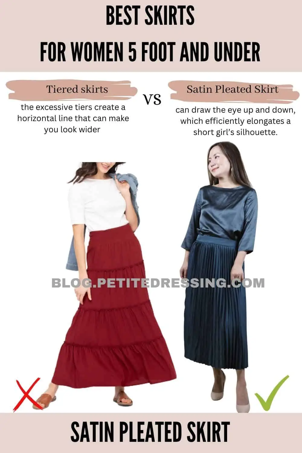 5 tiered outlet skirt