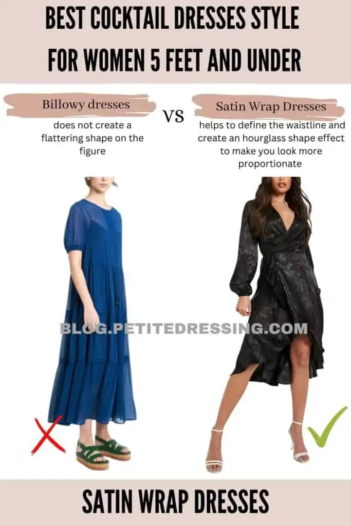 Satin Wrap Dresses
