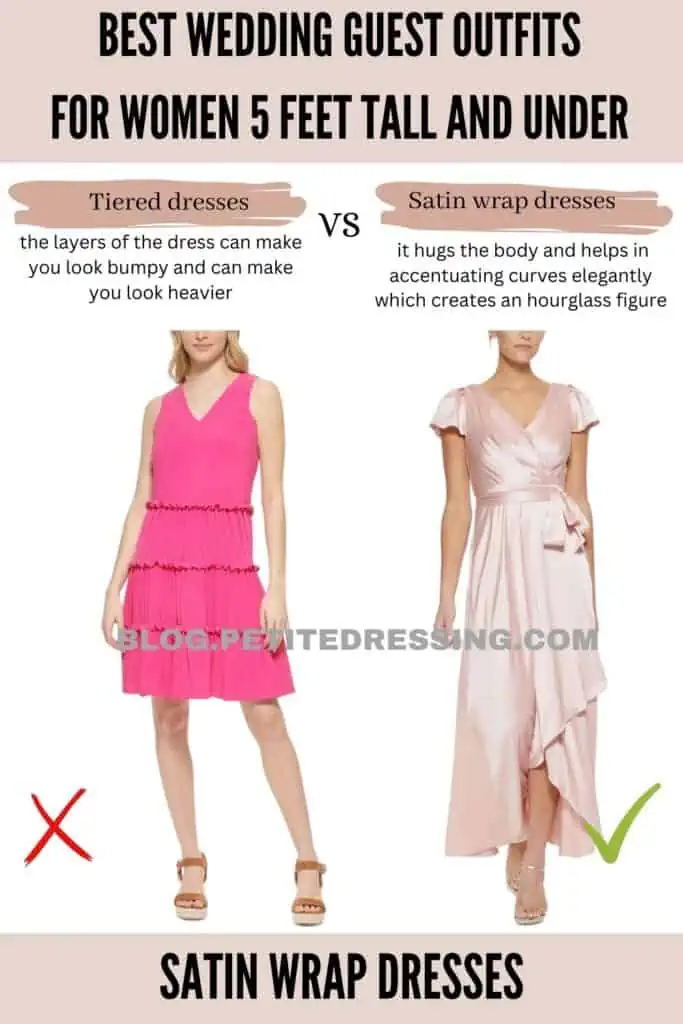 Satin wrap dresses