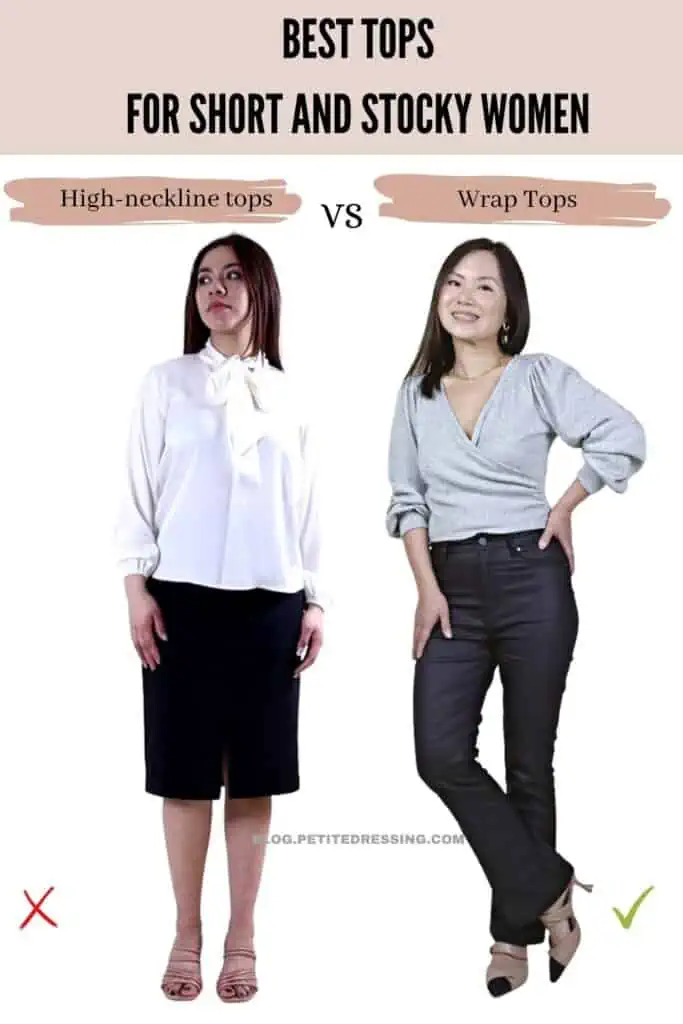 The Tops Guide for Short and Stocky Women-Wrap Tops