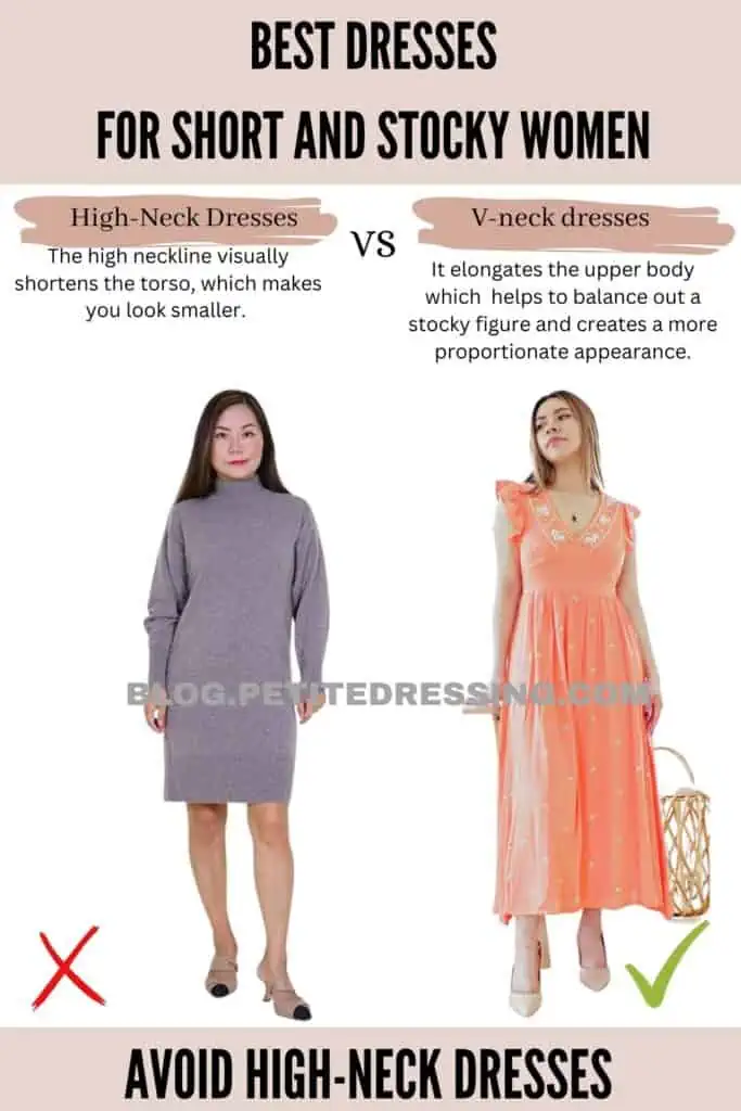 Avoid High-Neck Dresses
