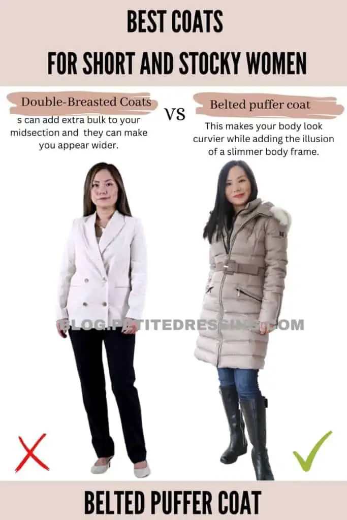 Belted puffer coat