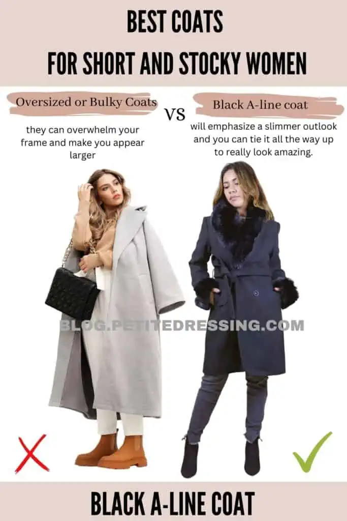 Black A-line coat