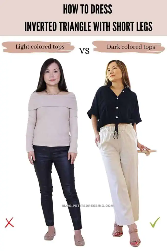 How to dress Inverted triangle with short legs