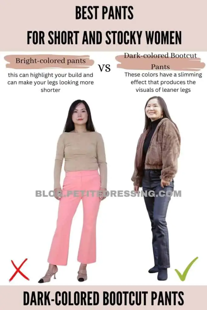 Dark-colored Bootcut Pants