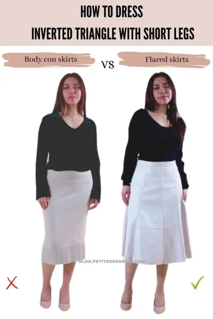 How to dress inverted triangle with short legs