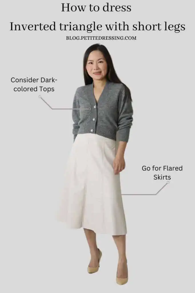 How to dress inverted triangle with short legs