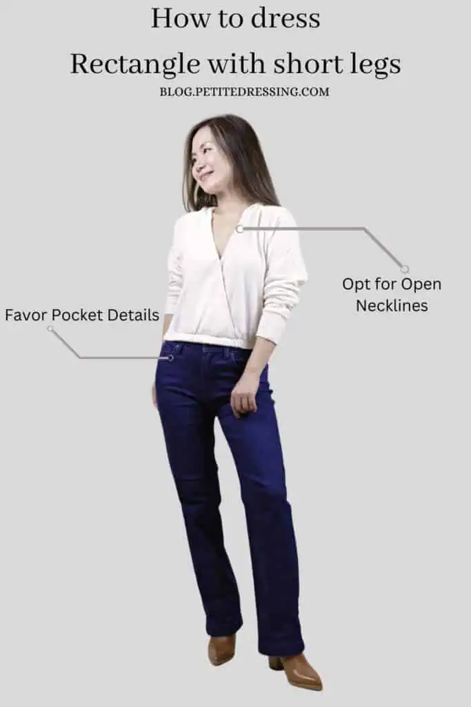 How to dress rectangle with short legs