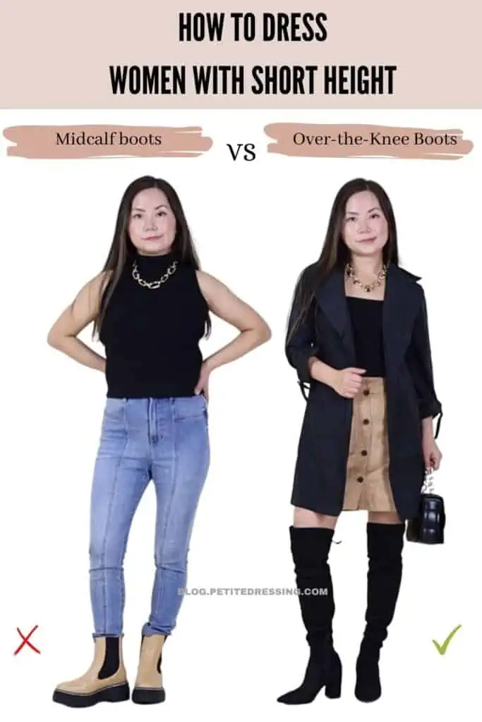 How to dress Women with Short Height- How to dress Women with Short Height- Over-the-Knee Boots