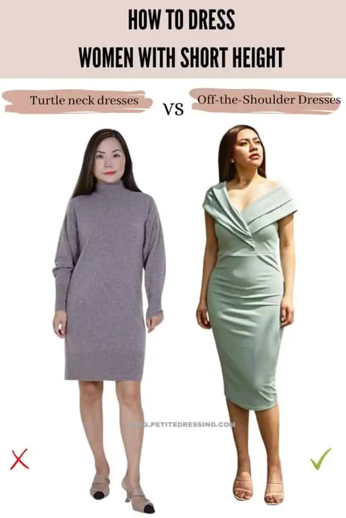 How to dress Women with Short Height- Off-the-Shoulder Dresses