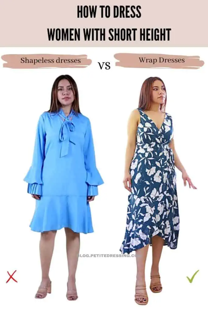 How to dress Women with Short Height- Wrap Dresses