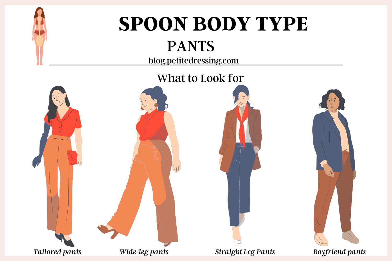 15 Best Ways to Dress Spoon Body Type  Pear body shape, Type of pants,  Dress body type