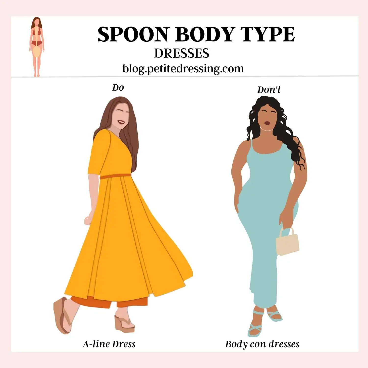 The Comprehensive Guide for Spoon Body Type - Petite Dressing