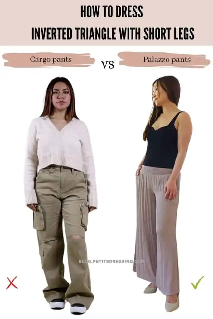 How to dress inverted triangle with short legs