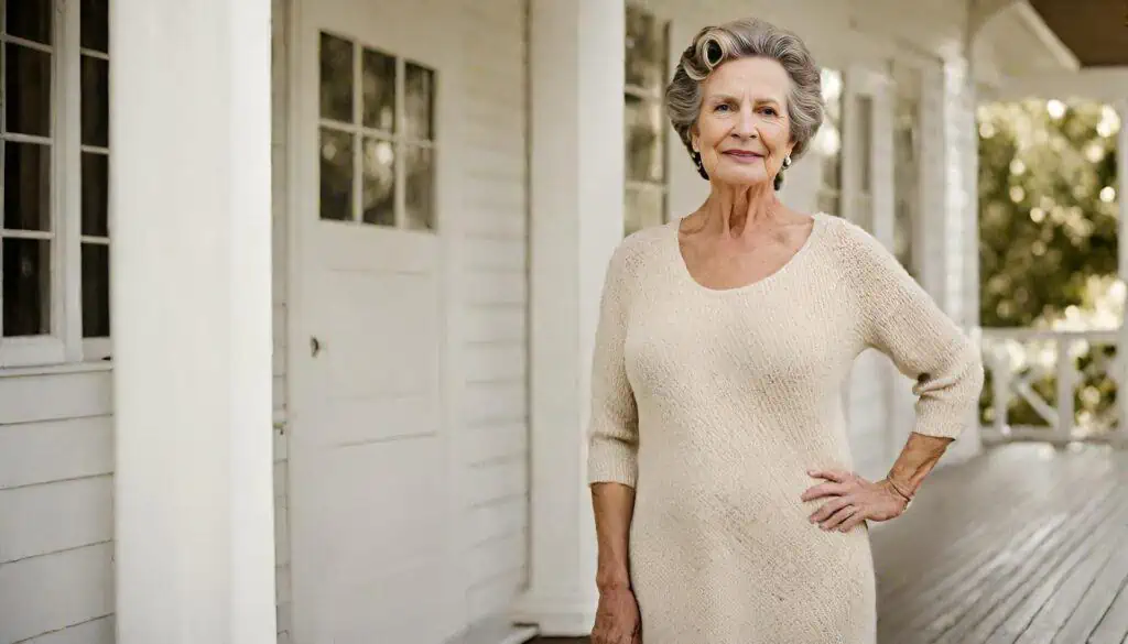 how to look good in your 60s - knit dress