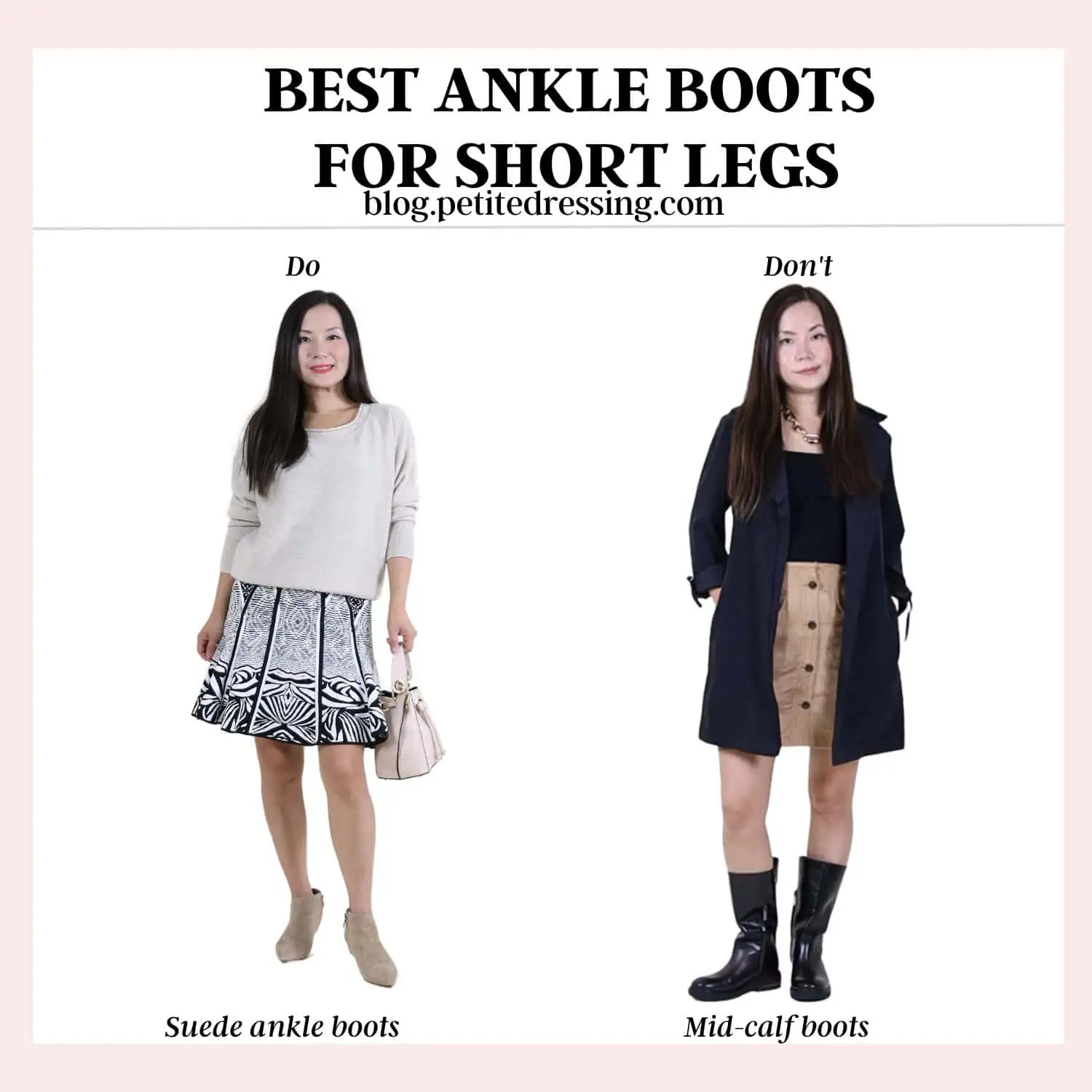 Ankle boots outlet on short legs