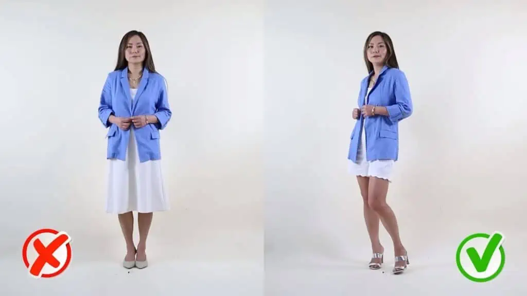 How to wear a blazer if you are short