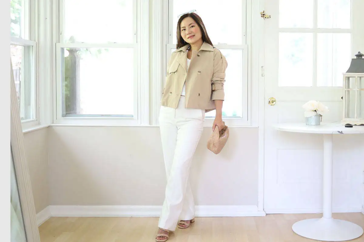 How to wear white pants in fall/winter - Petite Dressing