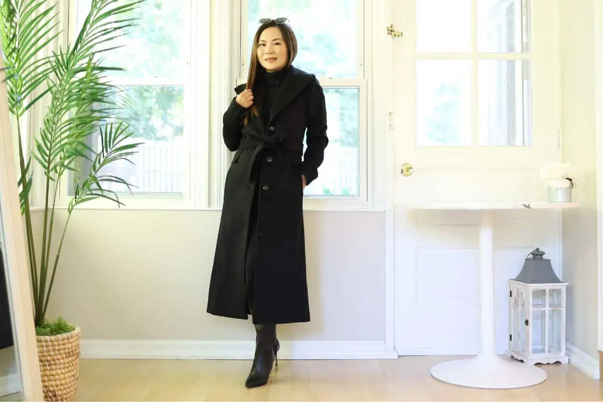 Long black coat womens petite online