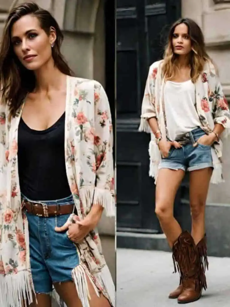 country concert-Flowy Fringe Cardigan