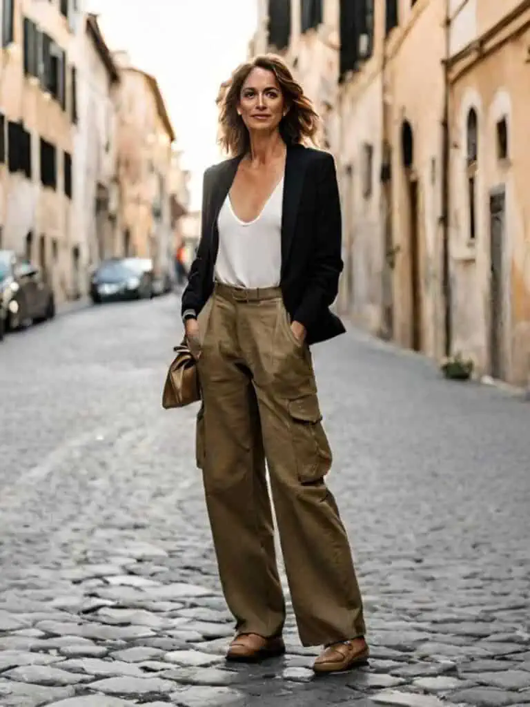 Cargo Pants outfit with Tailored Blazer