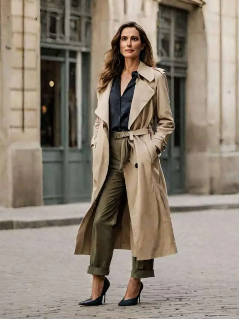 Cargo Pants outfit with Trench Coat