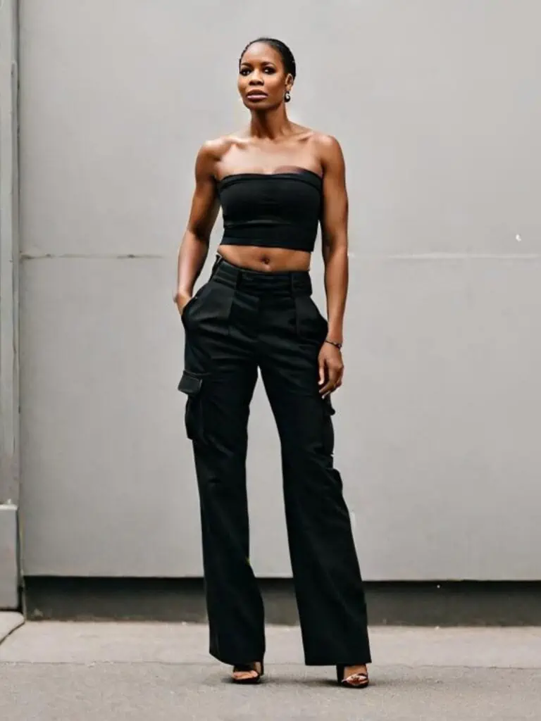 Cargo Pants outfit with Tube Top