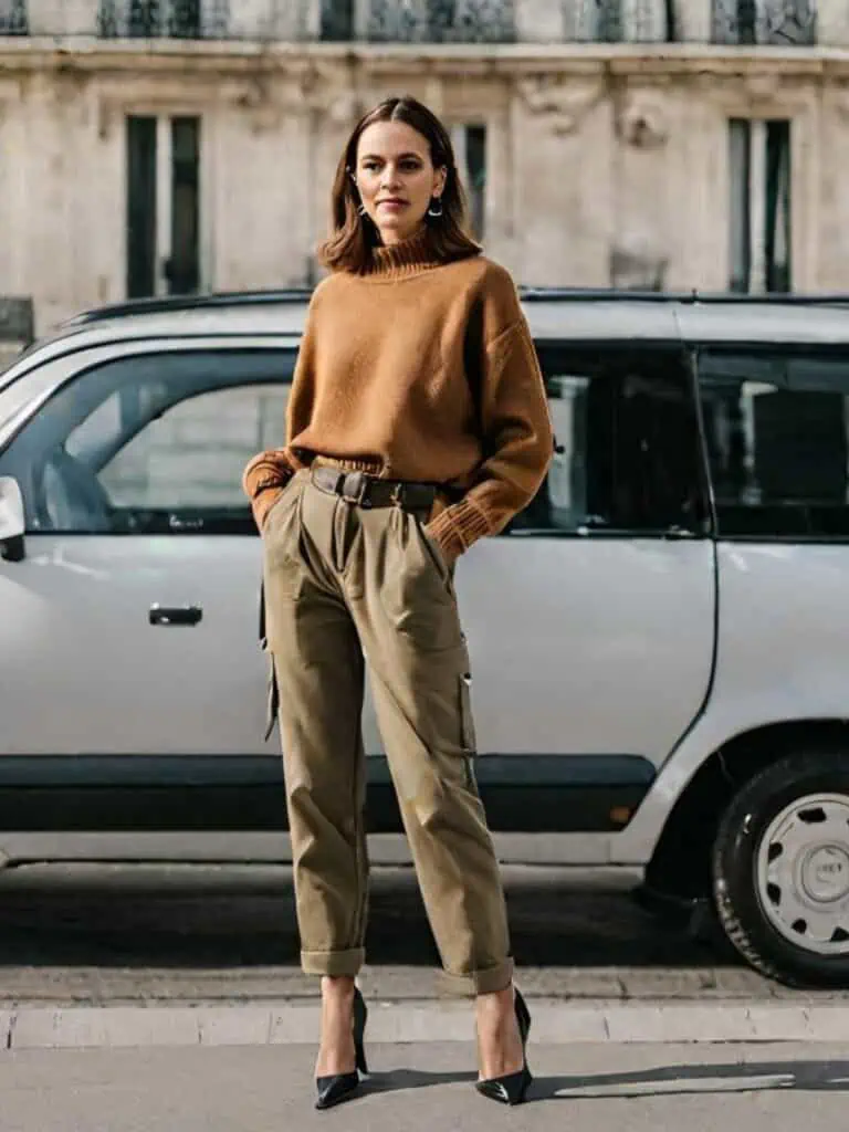Cargo Pants outfit with Turtleneck