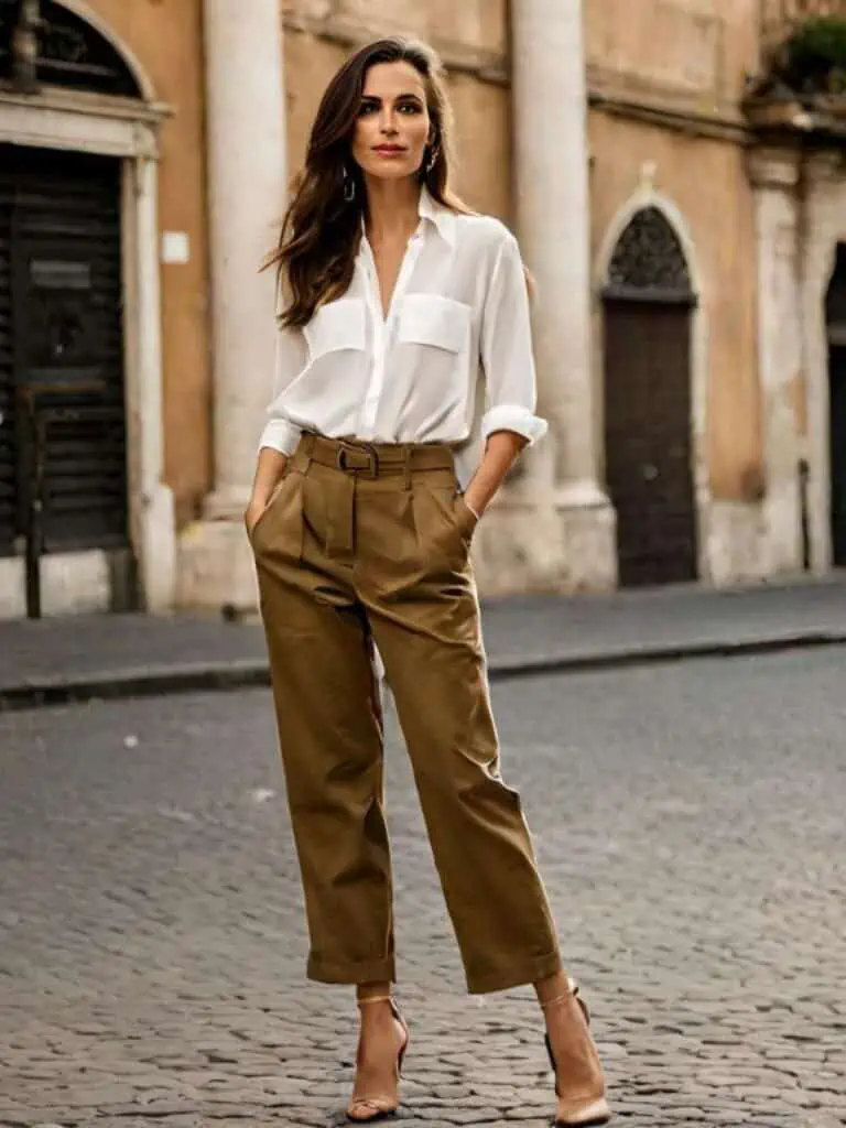 Cargo Pants outfit with White Button Down