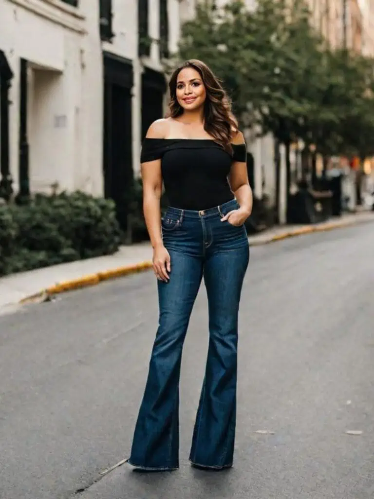 Wear with Flare jeans-off the shoulder1
