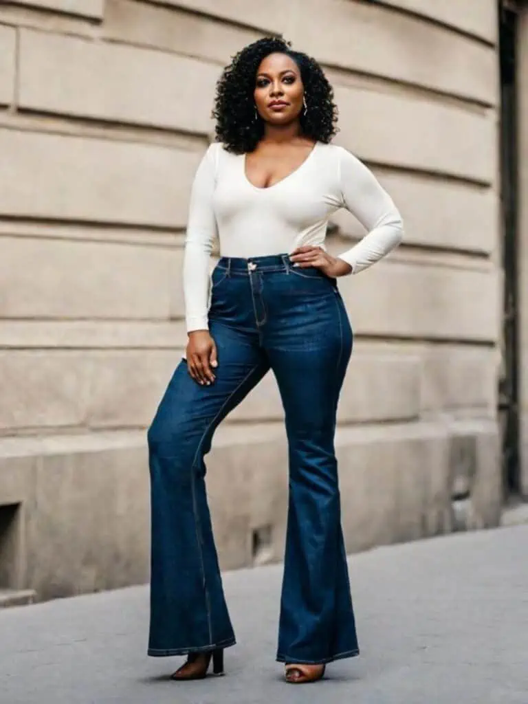 Wear with Flare jeans-with a Plunging V-neck