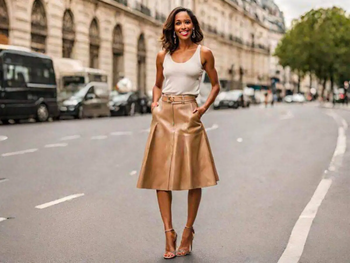 4 WAYS TO WEAR A LEATHER SKIRT