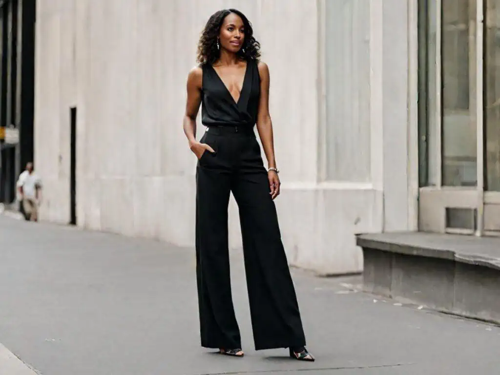 what to wear with wide leg pants